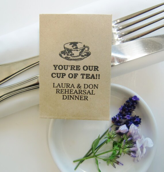 Rehearsal Dinner FavorsRustic Tea by IzzyandLoll on Etsy