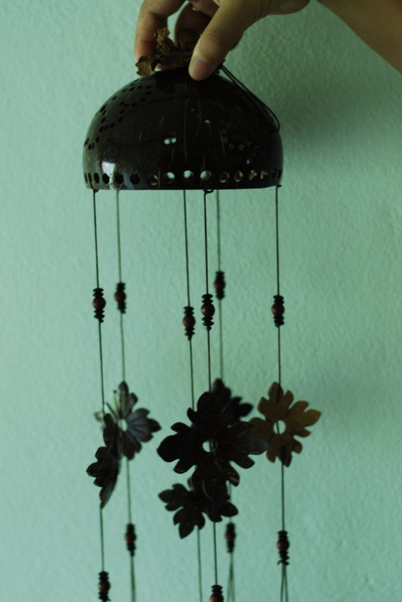 Coconut shell wind chime garden wind chime