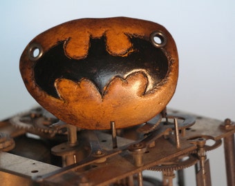 steampunk leather eye patch , batman 3 (made to order)