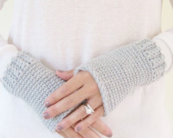Texting Gloves | Wrist Warmers Crochet | Crochet Handwarmers | Knit Fingerless Gloves