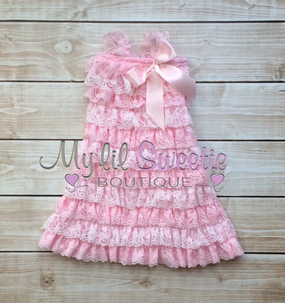 Items similar to Light pink Lace dress, baby girl outfit, infant outfit