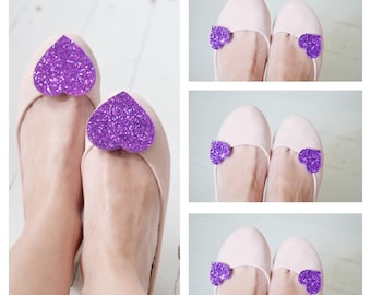 Violet shoe clip set, bridesmaid shoe clip set, lilac wedding shoe accessory
