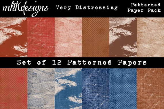 Very Distressing Patterned Paper Pack