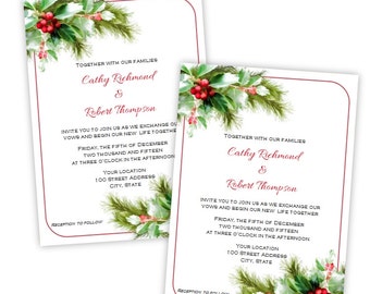 Christmas Invitation Flyer Holiday Party Flyer 8.5 x 11