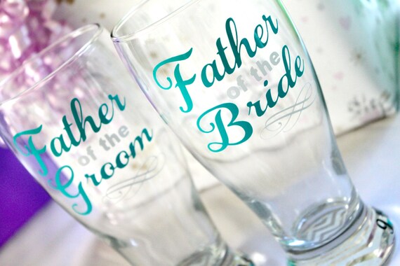 father of the bride beer glasses