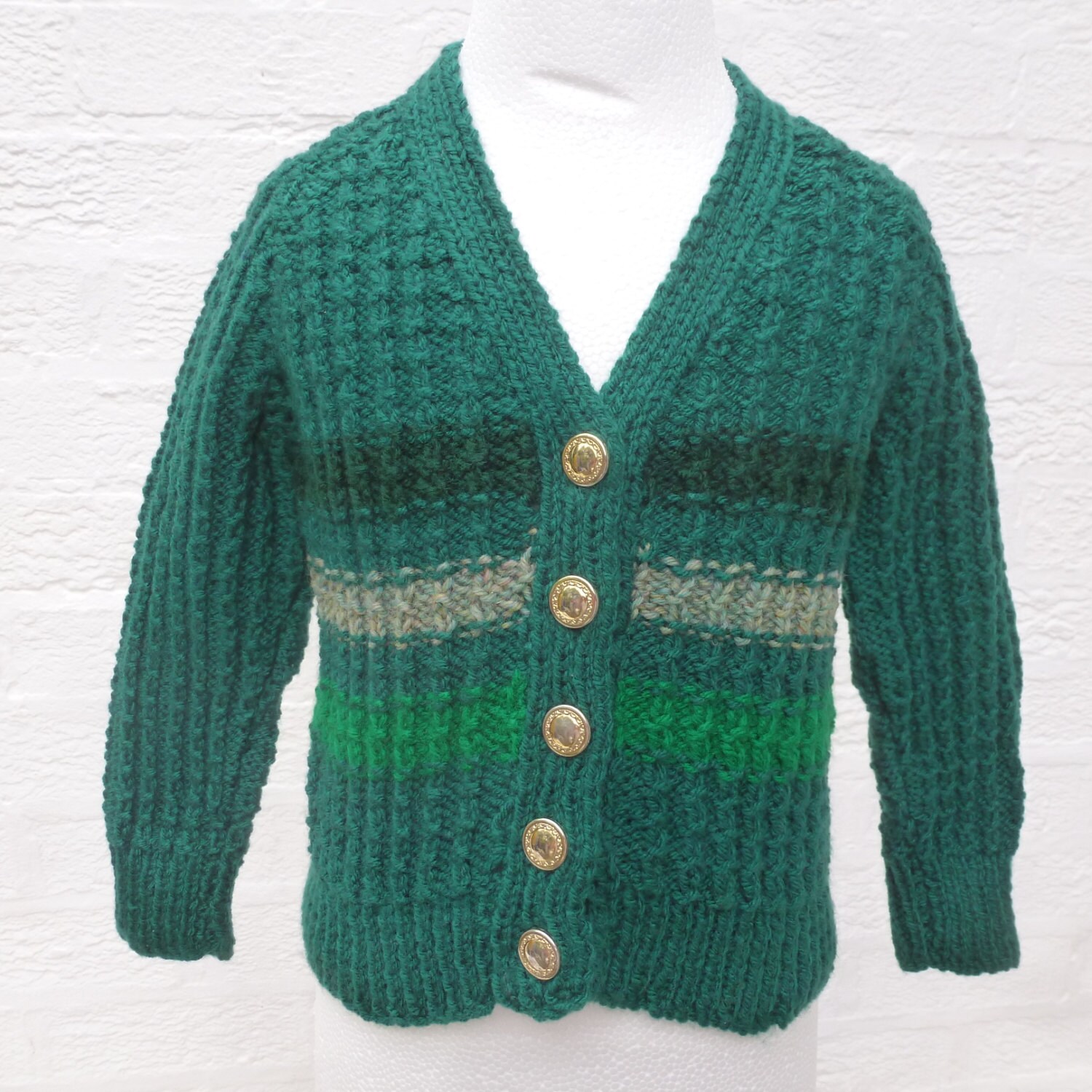 Green cardigan kids clothing infants top girls vintage sweater