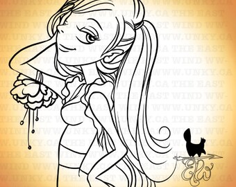 Digital Stamp -'strut' - 300 dpi 8.5x11 JPG/PNG files- MAC0207