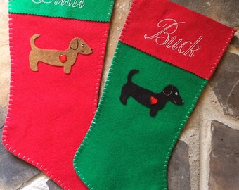 Dachshund Christmas Stocking