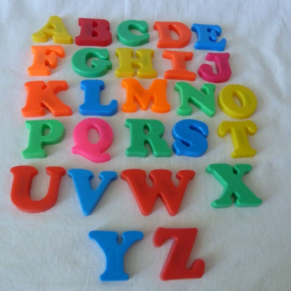 Plastic Alphabet Complete Set AZ by ThingsofOld on Etsy