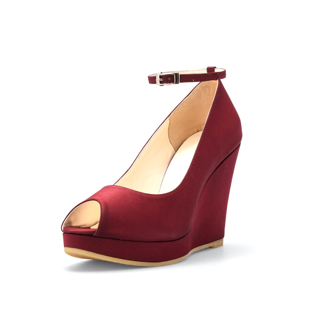 burgundy wedges wedding