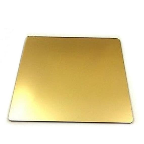 Square Gold Mirror Finish Acrylic Coasters by SuperCoolCreations