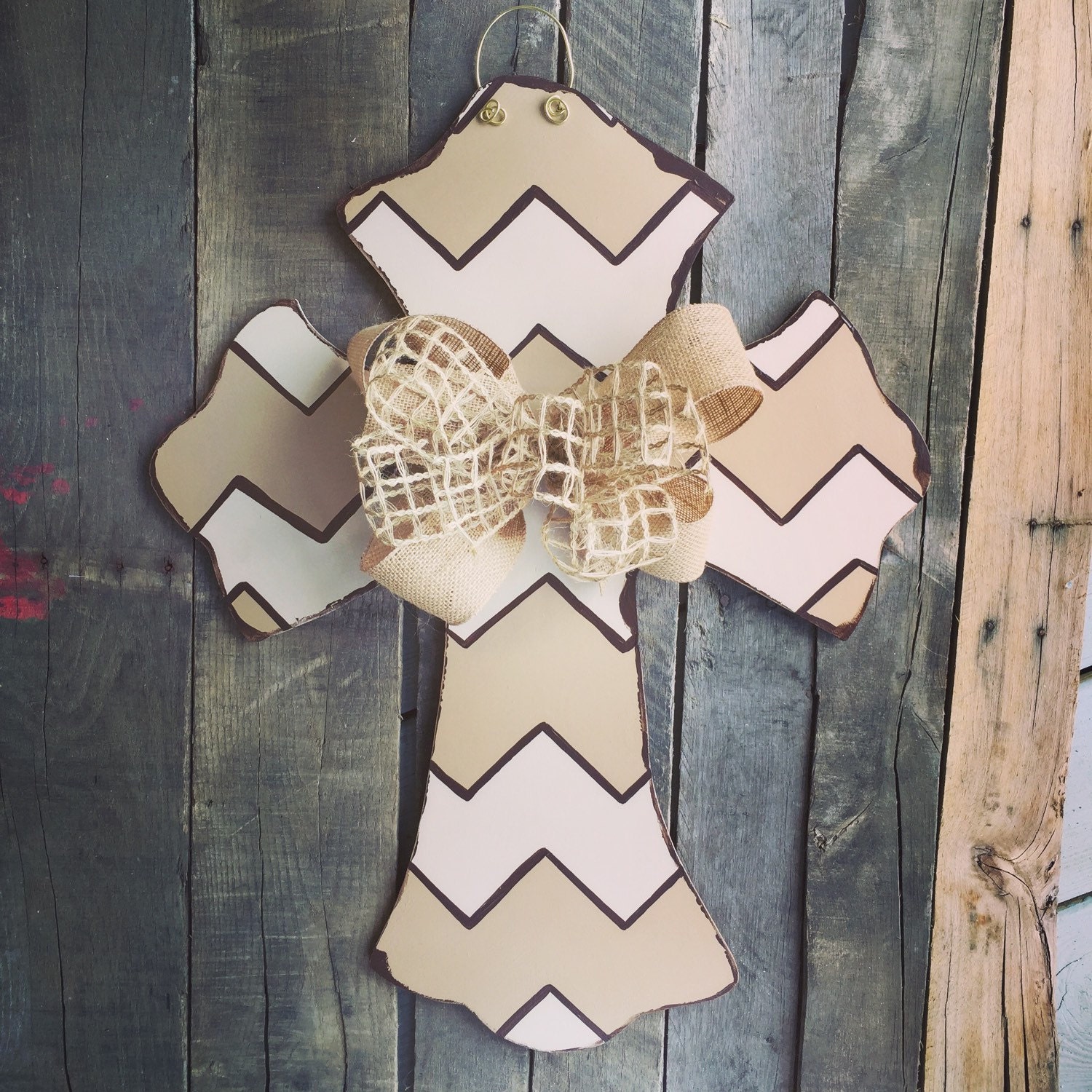 Cross Door Hanger Cross Decor Front Door Decor by jgcreationsbyjg
