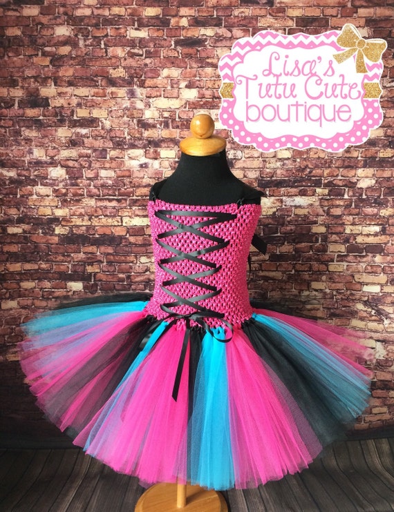 Pink Monster High Themed Corset Dress. Birthday By Lisastutus