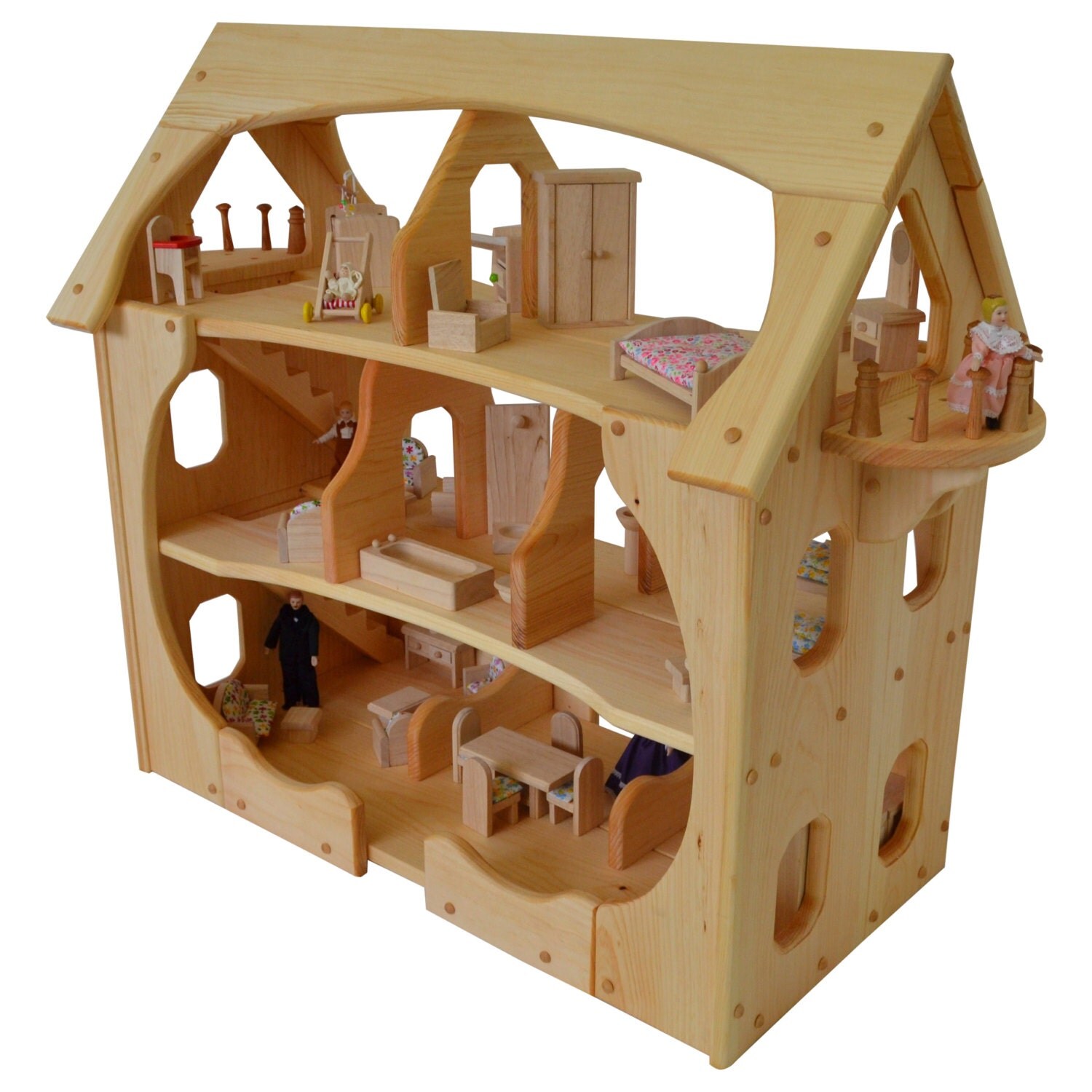 Wooden DollhouseMontessoriWood DollhouseMontessori