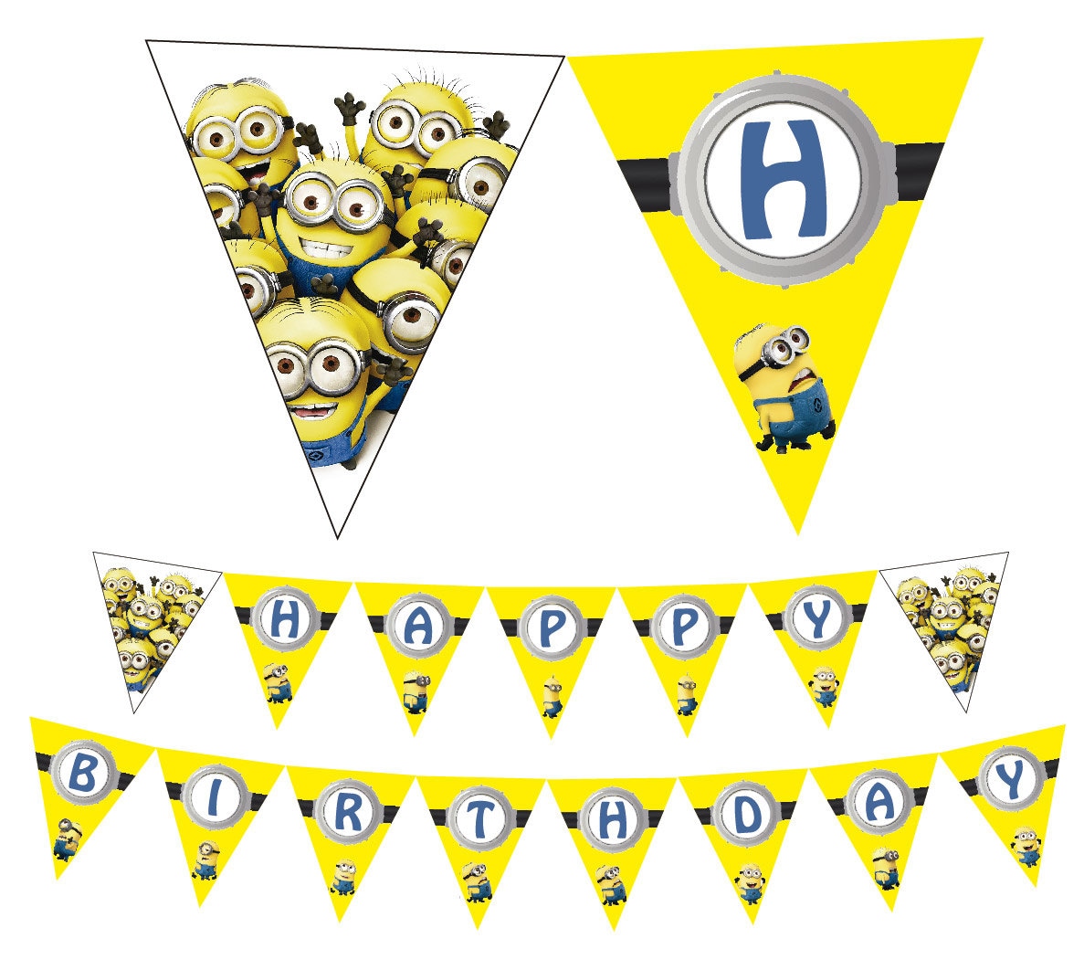 Despicable Me Minions Printable Happy Birthday Banner