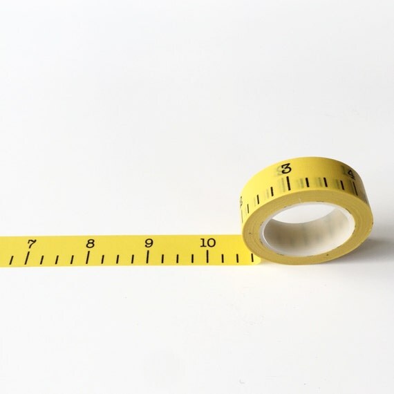 yellow measuring tape washi tape