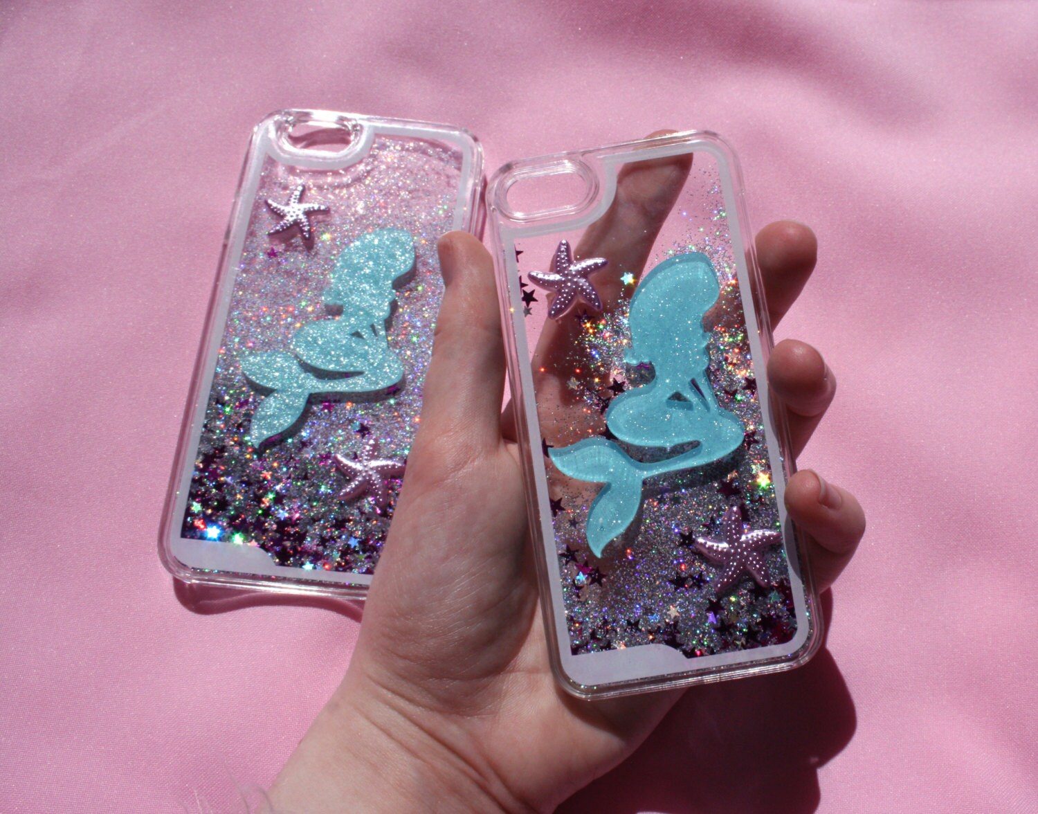 MERMAID iPhone 5s & 6 Case // Glitter Water Liquid Cover Baby