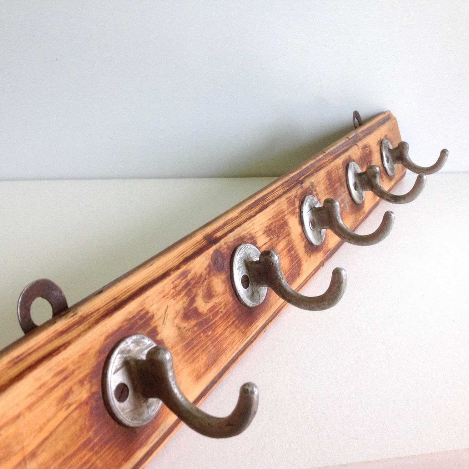 Vintage coat rack / wall coat rack / coat hooks /shabby chic home decor