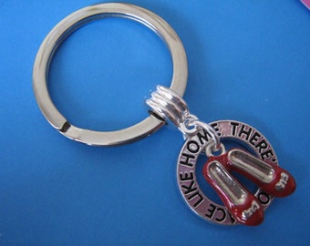 Red Slippers Keyring Ruby Shoes Keychain House Warming Gift Leaving Home Gift