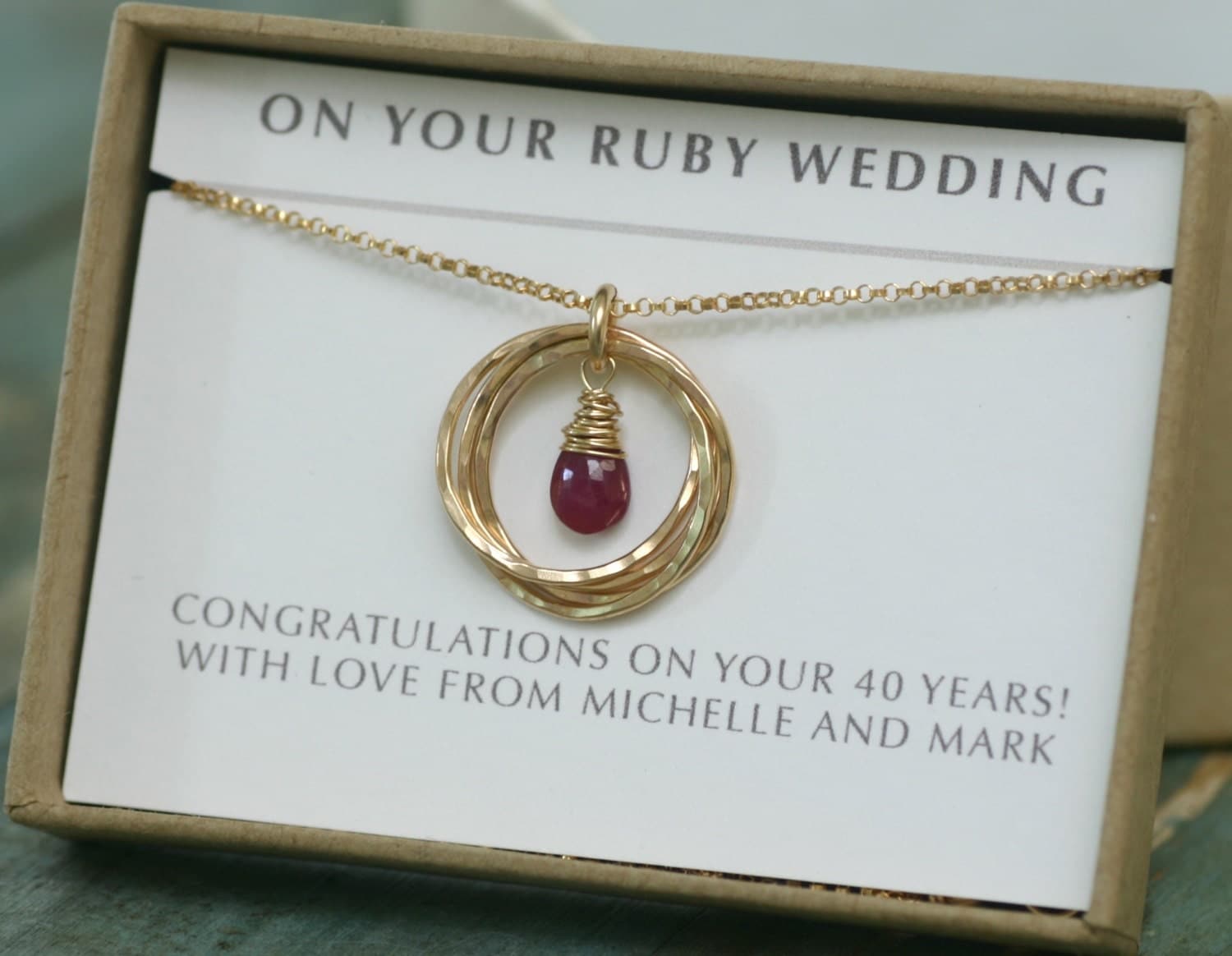 Ruby wedding gift 40th anniversary gift ruby anniversary