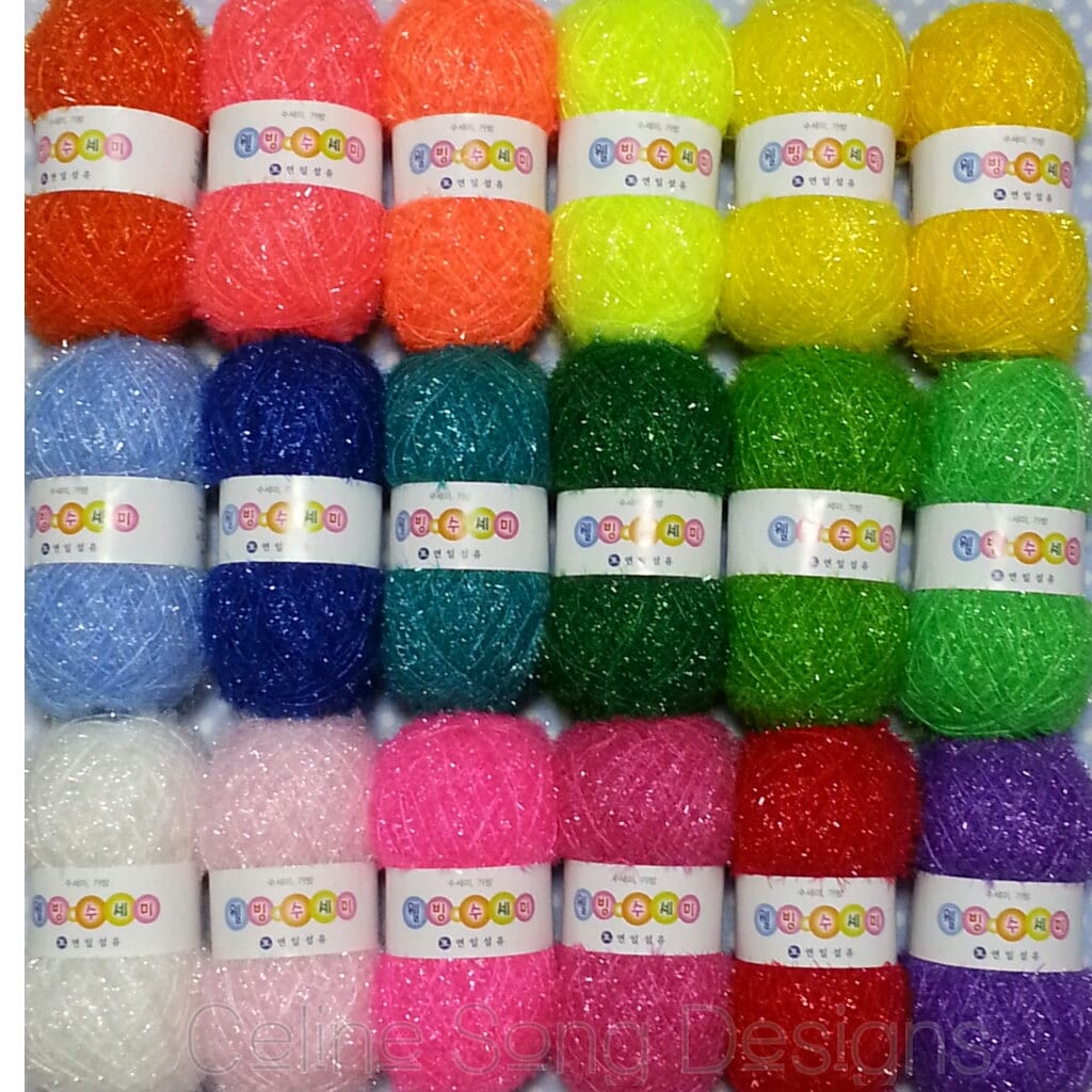 Korean Yarn Scrubby Yarn 1 skein Specialty by CelineSongDesigns