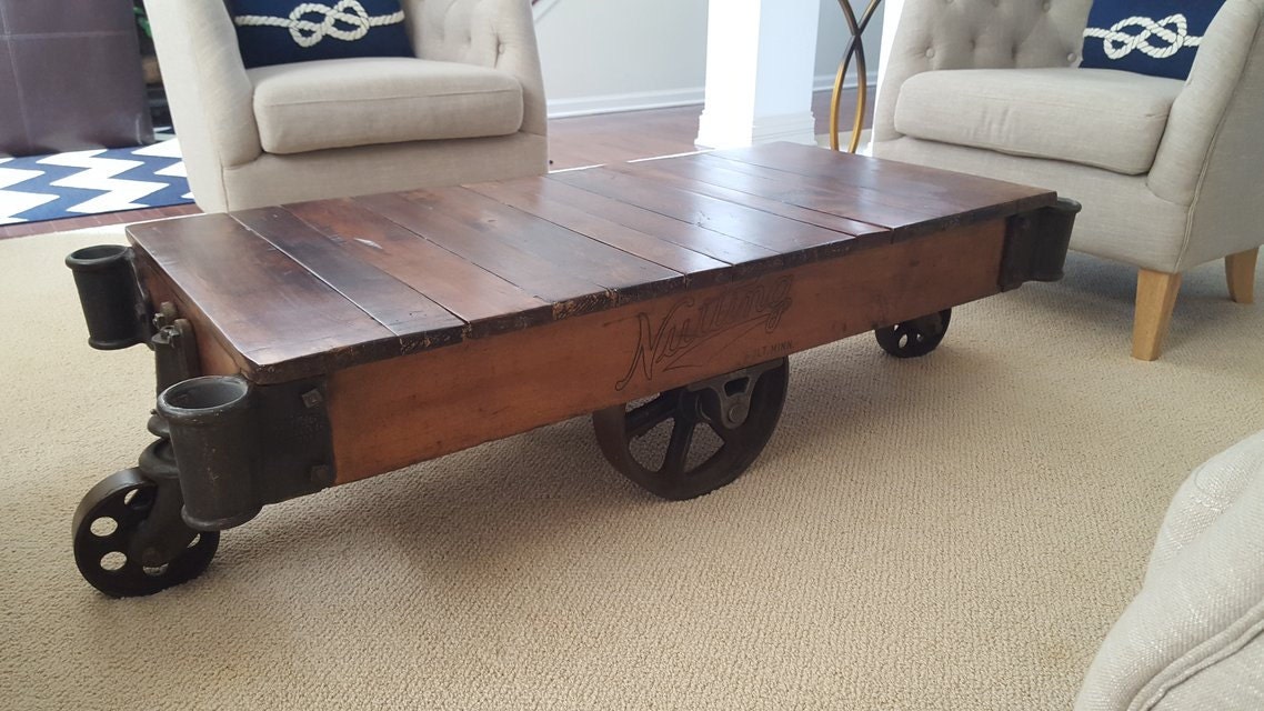 Industrial Factory Cart Coffee Table