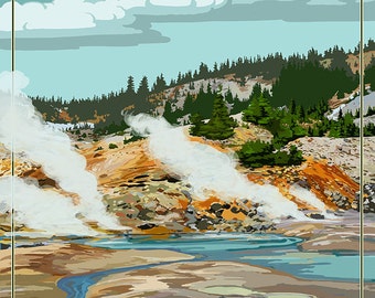 Bumpass Hell - Lassen Volcanic National Park, CA (Art Prints available in multiple sizes)