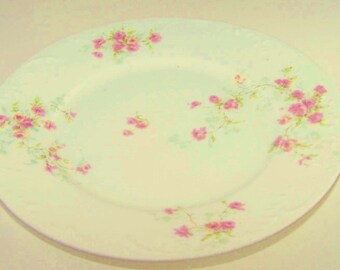Vintage Theodore Haviland Limoges "Pink Floral" Plate