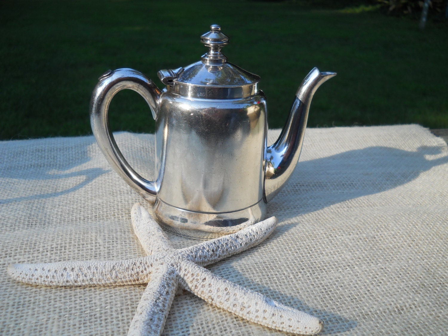 Antique Meriden Quadruple Silver Plated Teapot by UncleJimmysAttic