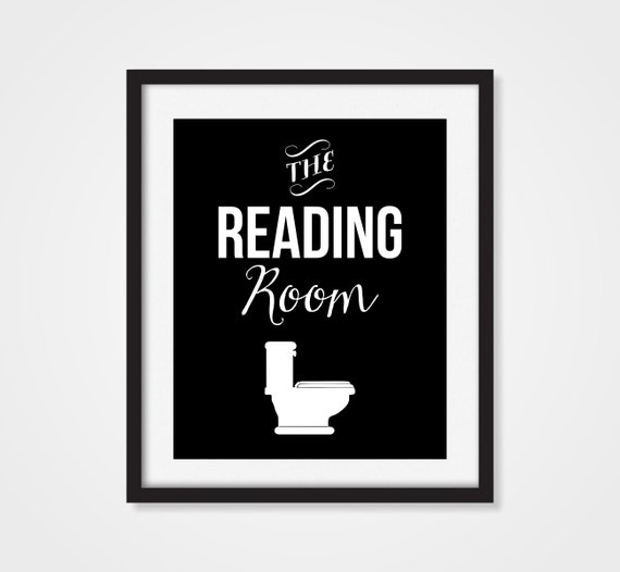 Bathroom Decor 'The Reading Room' Humorous Funny Art