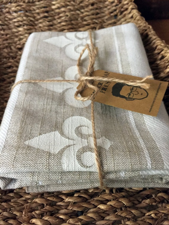 Sale Fleur Kitchen Dish Towel Fleur De Lis Tea Towel Beige   Il 570xN.811253950 O0ul 