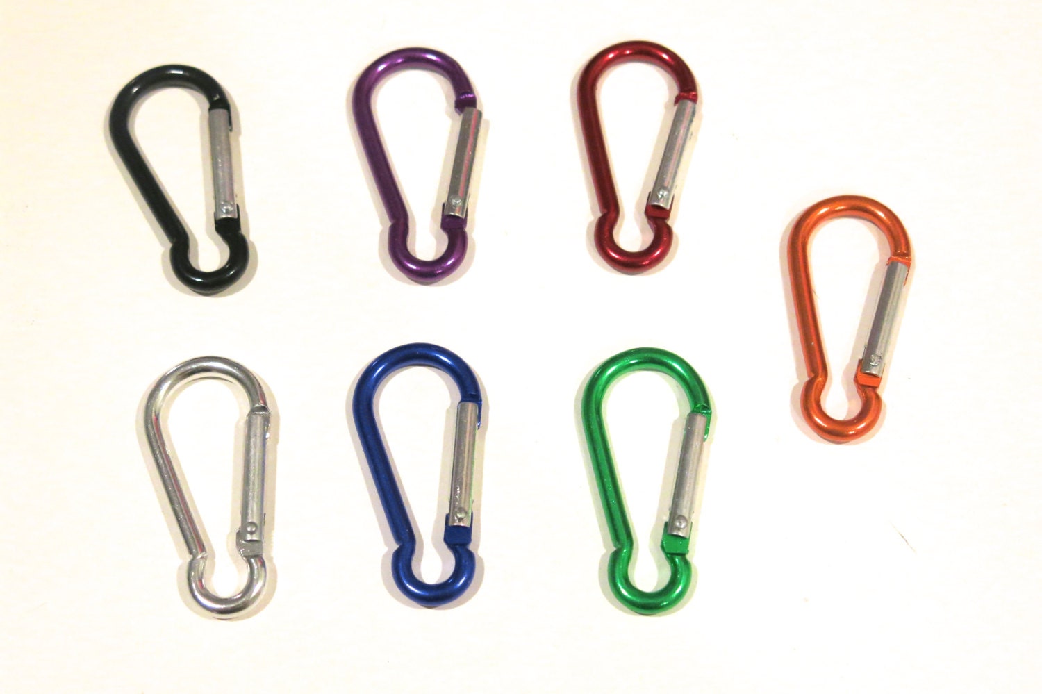 BULK 30pc carabiner clipons in mixed colors