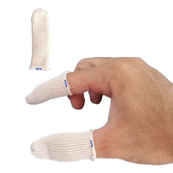 Finger Cots Cotton Guards Elastic Jewelry Handling Protection