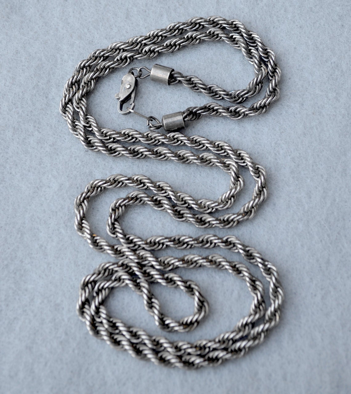 Silver Tone Vintage Rope Chain Necklace – Haute Juice