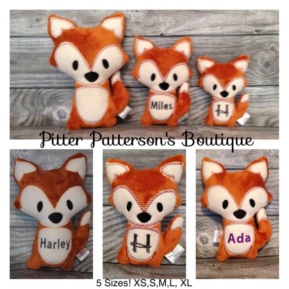 personalized fox stuffed animal