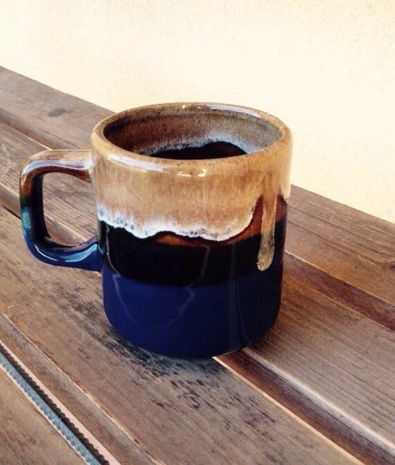 Stoneware Drip Glazed Mug Glazed Mug Glazed by OceanOfFlowers