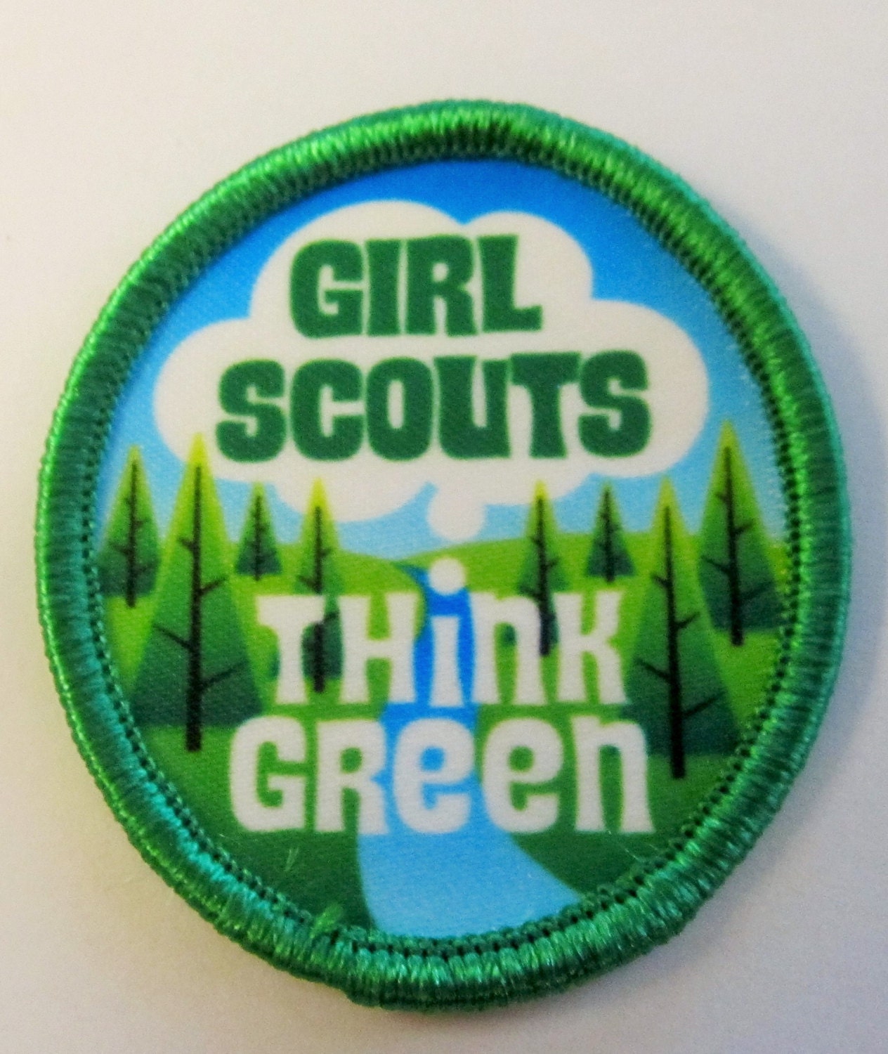 Girl Scout Fun Patch Think Green By Allthingsgirlscout On Etsy 5986