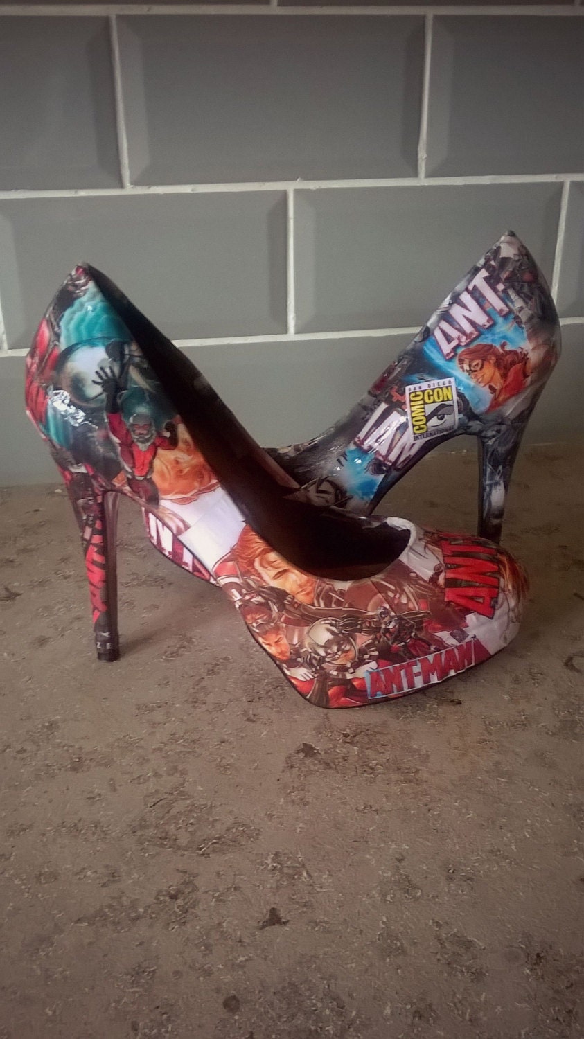 Size 3-4 Custom Made to order Comic Book Heels