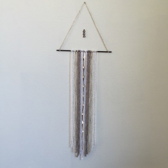 arrow wall hanging triangle design white ivory by theeasterdays