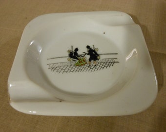 Art Deco Hand Painted Porcelain Japanese Ash Tray