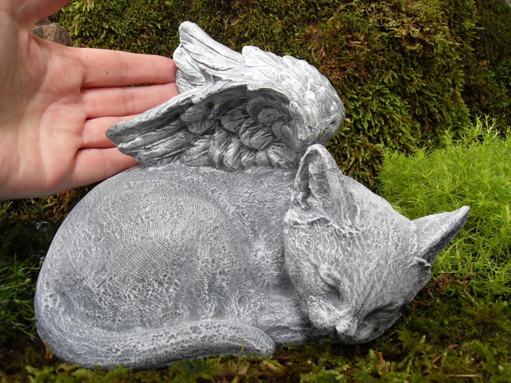 Angel Cat StatueCat Angel StatueCat by LaurelsFairyDoors on Etsy