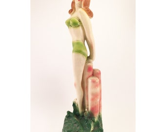 Miss America Pinup Chalkware 1950's. RARE!!! Tallest size made!