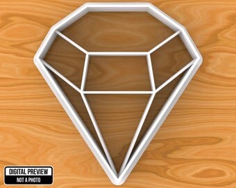 Diamond Cookie Cutter, Selectable sizes