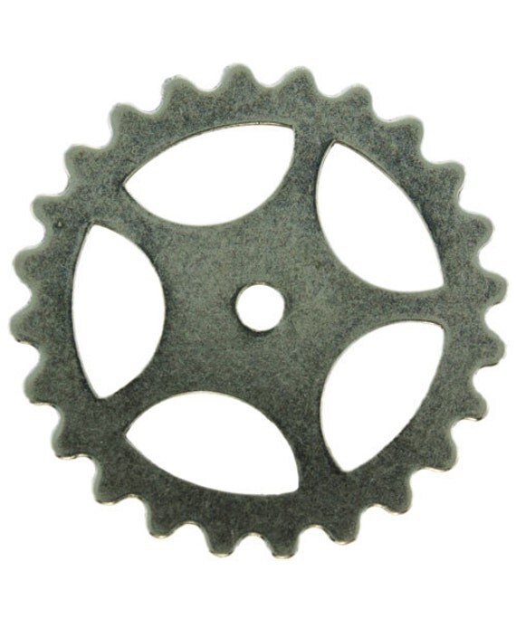 Trinity Brass Open Spoke Gear 25mm Antique Silver Color Pkg