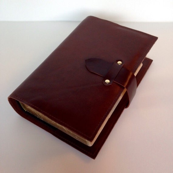 Brown BREVIARY Cover: Leather & Handcrafted by LUCEdesignboutique