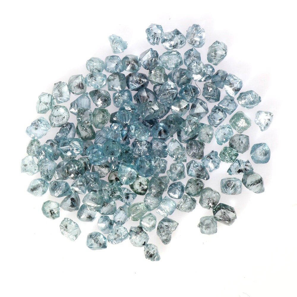 Blue Diamond Natural Rough Loose Diamonds Lot Very Sparking