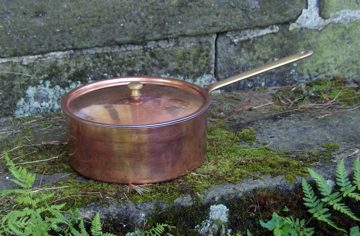 Copper Pan &amp; Lid 3 1/2 Qts. Spring Culinox Copper