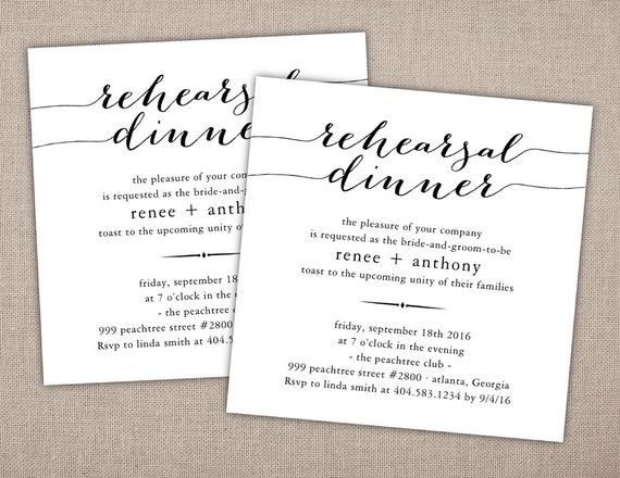 Simple Dinner Invitation 3