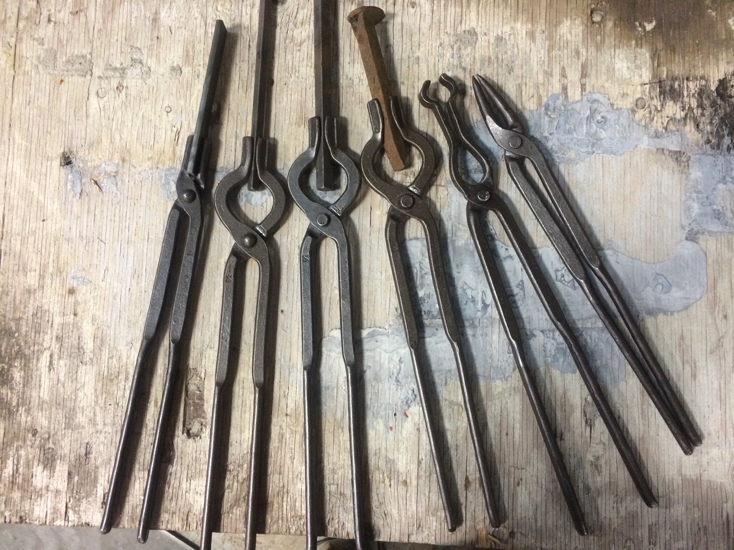 6 piece beginner blacksmith tong set