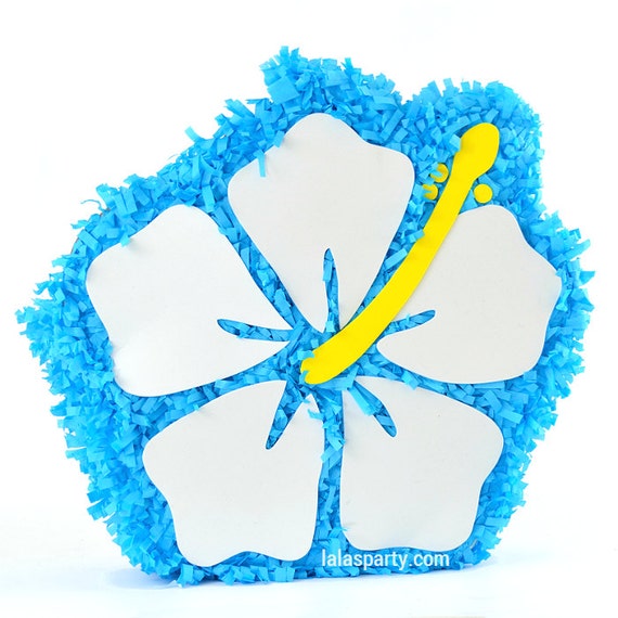 Hawaiian Pinata Hibiscus Flower Pinata Luau Pinata by LaLasParty